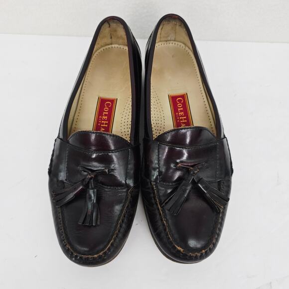 Cole Haan Men's Tassel Loafers Cherry Brown 9 - Picture 3 of 7